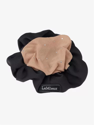 Scrunchie with Crystal Hair Net Black/Blonde