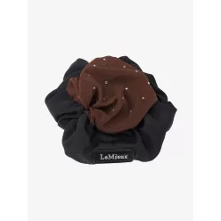 Scrunchie with Crystal Hair Net Black/Brown