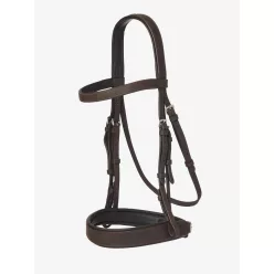 Flat Hunter Bridle with Laced Reins Havana/Silver