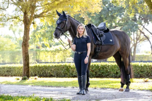 Puissance Suede Dressage Pad Navy