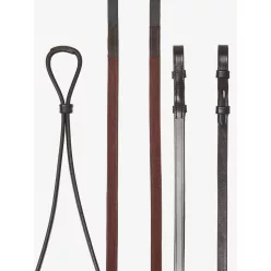 Hunter Half Lined Curb Rein Havana/Silver