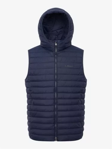Mens Hooded Puffer Gilet Navy