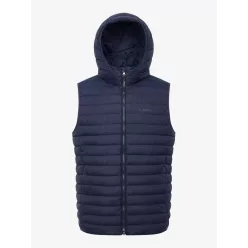 Mens Hooded Puffer Gilet Navy