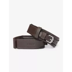 Leather Garter Straps Brown