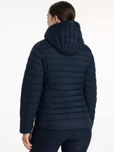Rose Hooded Puffer Jacket Navy