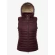 Rose Hooded Puffer Gilet Damson