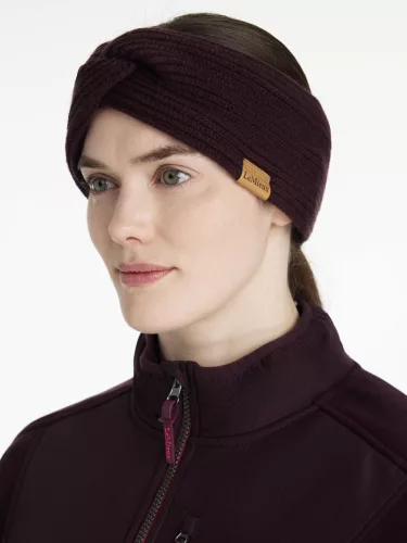 Clara Rib Knot Headband Damson