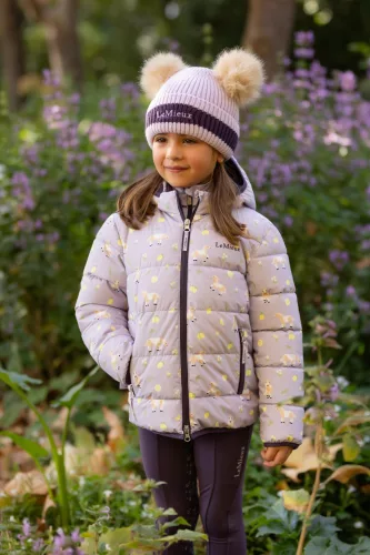 Mini Double Pom Beanie Lilac