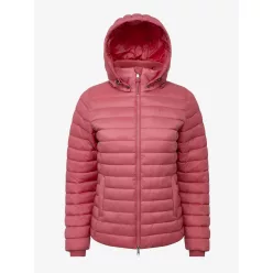 Rose Hooded Puffer Jacket Cranberry