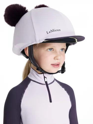 Mini Double Pom Hat Silk Lilac
