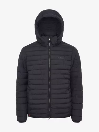 Mens Hooded Puffer Jacket Black