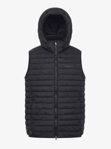 Mens Hooded Puffer Gilet Black