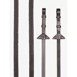 Soft Rubber Reins Havana/Brass