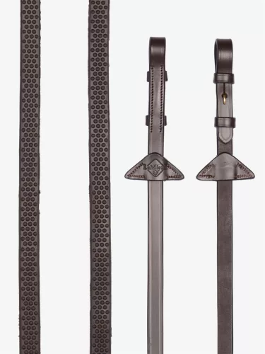 Soft Rubber Reins Havana/Brass