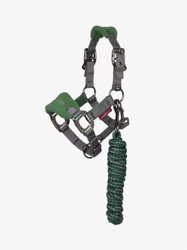 Mini Vogue Headcollar & Leadrope Hunter Green