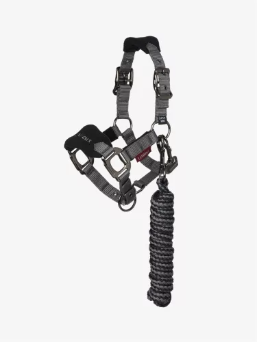Mini Vogue Headcollar & Leadrope Black