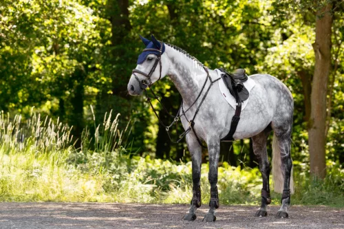 Cotton Close Contact Half Square White