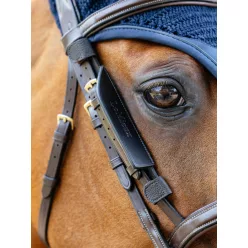 Leather Bridle Blinkers Brown
