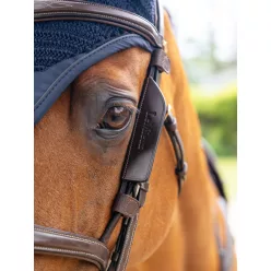 Leather Bridle Blinkers Havana