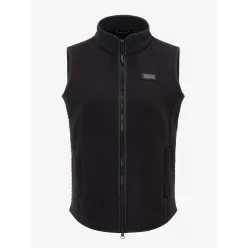 Aspen Herringbone Fleece Gilet Black
