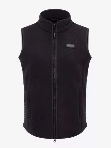 Aspen Herringbone Fleece Gilet Black