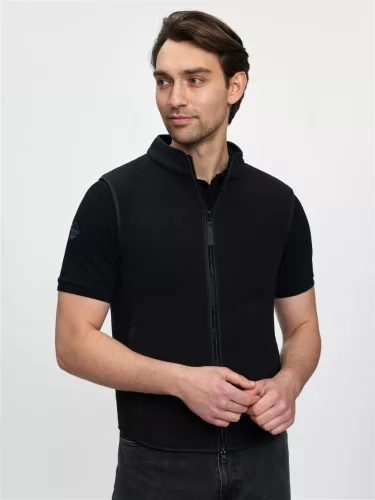 Mens Fleece Gilet Black