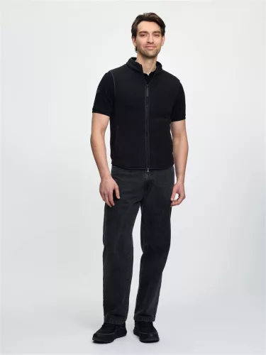 Mens Fleece Gilet Black