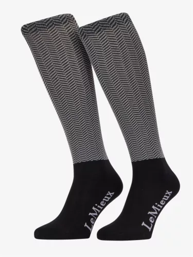 Aspen Herringbone Sock Black