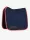 Suede Dressage Square Navy/Cranberry