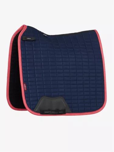 Suede Dressage Square Navy/Cranberry
