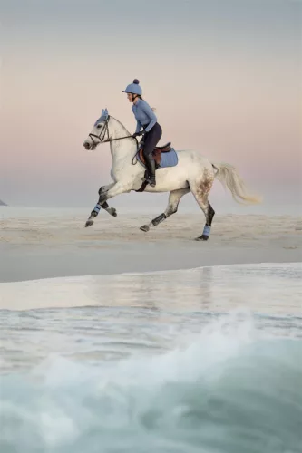 Suede Close Contact Square Powder Blue