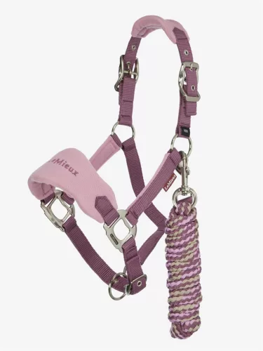 Mini Vogue Headcollar & Leadrope Mallow