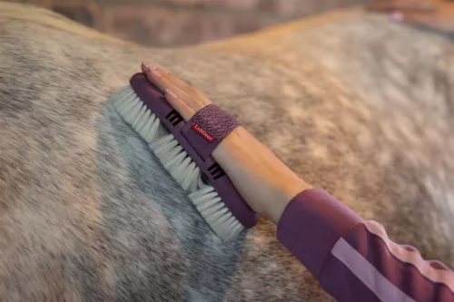 Flexi Goat Hair Body Brush Powder Blue