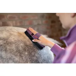 Flexi Horse Hair Body Brush Powder Blue