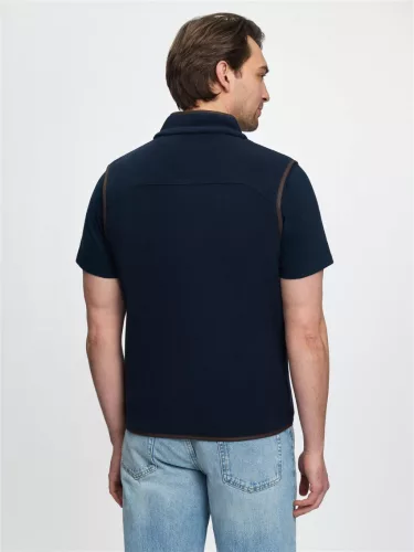 Mens Fleece Gilet Navy
