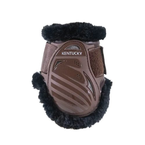 Kentucky Vegan Sheepskin Young Horse bokavédő - barna/fekete, S