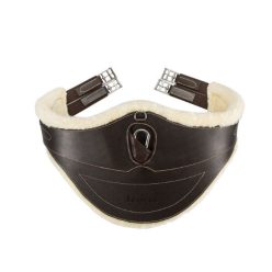   Ikonic bárányszőrös hasvédős heveder - 145 cm, sötétbarna