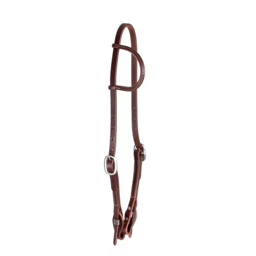 5/8"-os egyfülű ranch fejpánt gyorsváltóval, one size, barna