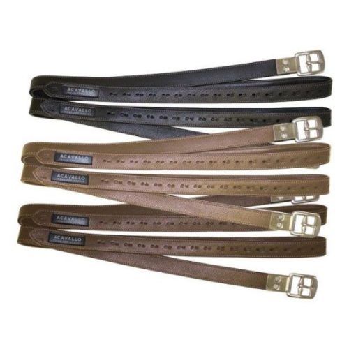 Acavallo Leather kengyelszíj - 135 cm, sötétbarna