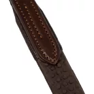 Bőr és gumírozott fogású kantár, one size, sötétbarna