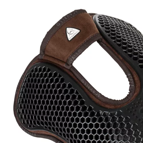 Acavallo Withers Free Hexagonal elől emelt nyeregemelő bárányszőrrel, natúr szőr, fekete
