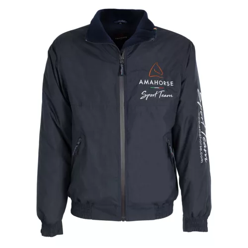 Amahorse Téli dzseki Amahorse Sport Csapatnak, bolyhos béléssel, XL, sötétkék