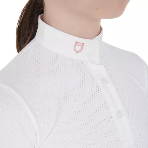 Lány slim fit lélegző versenypóló