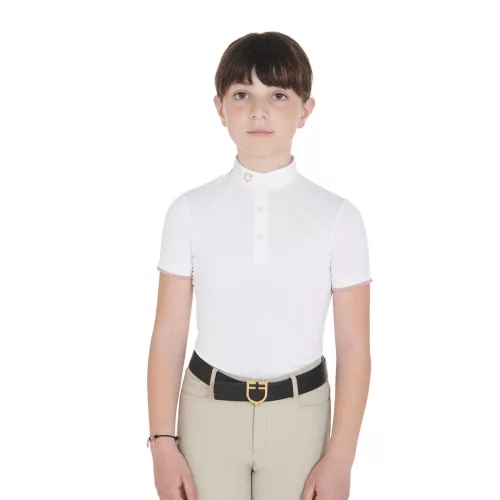 Lány slim fit légáteresztő versenypóló