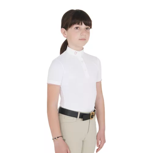 Lány slim fit légáteresztő versenypóló
