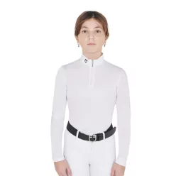 Lányok slim fit anti-UV versenypóló