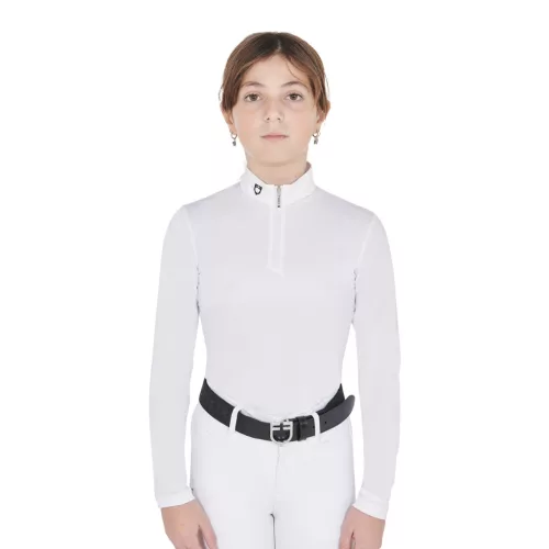 Lányok slim fit anti-UV versenypóló
