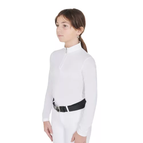 Lányok slim fit anti-UV versenypóló