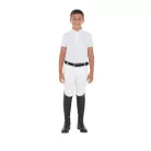 Fiú slim fit versenypóló négy gombbal