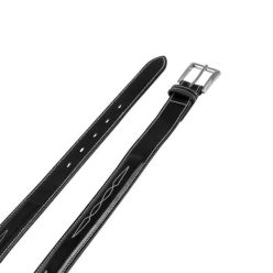 Equestro Double bőr öv - sötétbarna, 65 cm